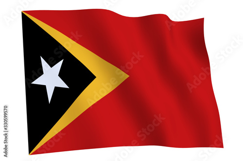East Timor Flag waving