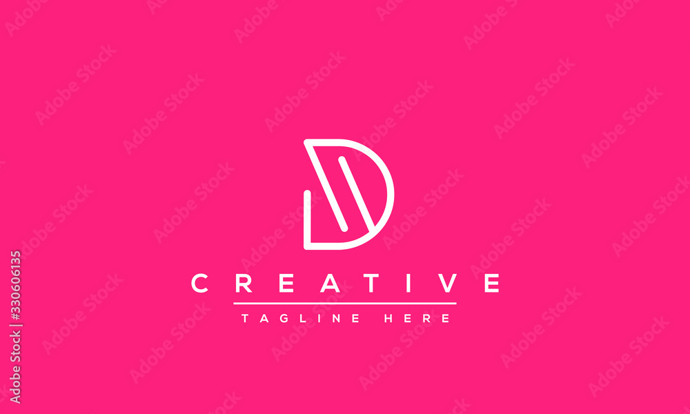 Creative modern letter D logo design, Minimalist D DD initial based vector icon. Creative modern letter D logo design, Minimalist D DD initial based vector icon.