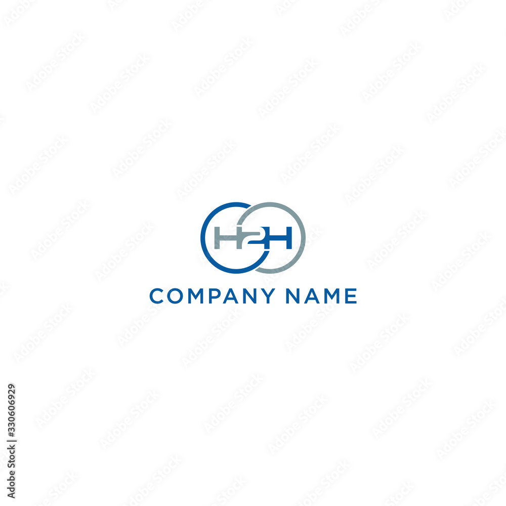 Initials Letter H2H Logo Design Initials Letter H2H Logo Design