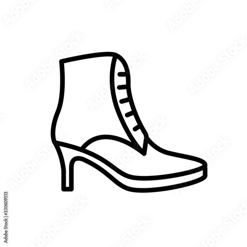 Woman Shoe - minimal thin line web icon. Outline icons collection. Simple vector illustration