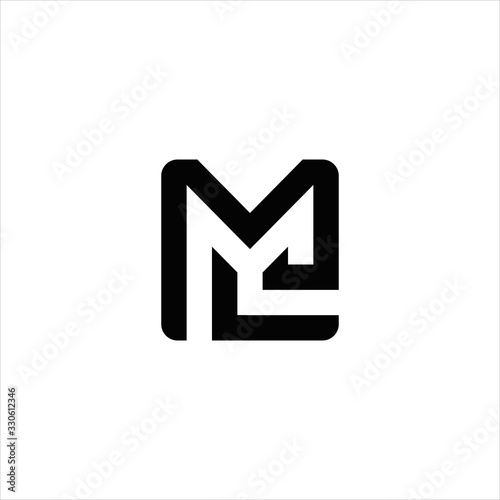 Foto letter ml logo design vector image , letter ml  icon logo design , m ml logo let