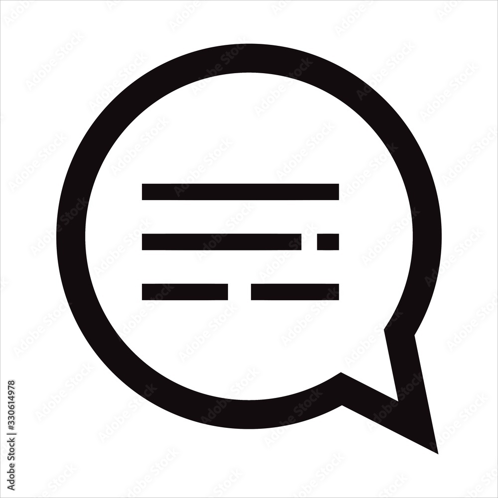 Speech bubble icon illustration. Text message, chatting, texting symbols. Online communication, conversation sign. Chat bubble icon for modern style web and mobile applications. Speech bubble icon illustration. Text message, chatting, texting symbols. Online communication, conversation sign. Chat bubble icon for modern style web and mobile applications.