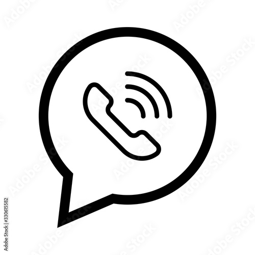 Call speech bubble icon.