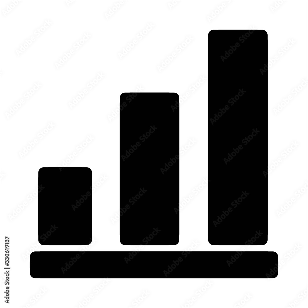 Bar chart icon in line style. Business growth graph symbol. Statistics, analytics illustration for modern style web and mobile UI designs. Bar chart icon in line style. Business growth graph symbol. Statistics, analytics illustration for modern style web and mobile UI designs.