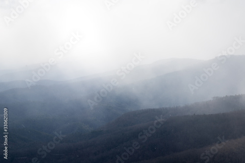 Snow Storm over the Mountain Ridges in Blowing Rock, North Carolina © Eifel Kreutz