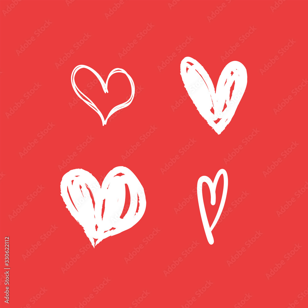 Heart doodles collection. Set of hand drawn isolated hearts. Love illustrations. Heart doodles collection. Set of hand drawn isolated hearts. Love illustrations.