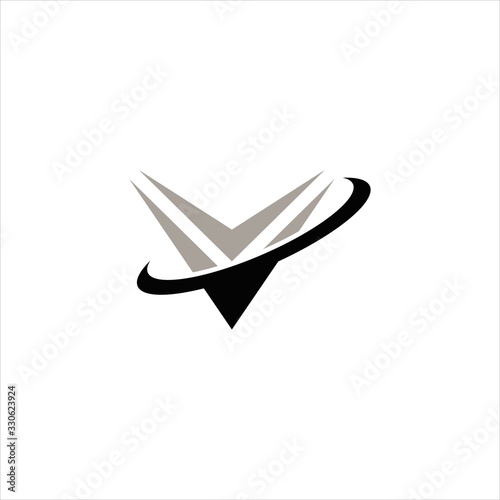 logo letter v abstract , design logo letter v 