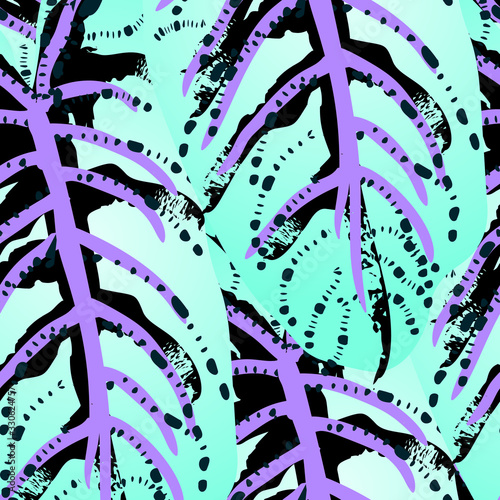 Tropical Leaf. Modern Motif. Jungle Print. Foliage