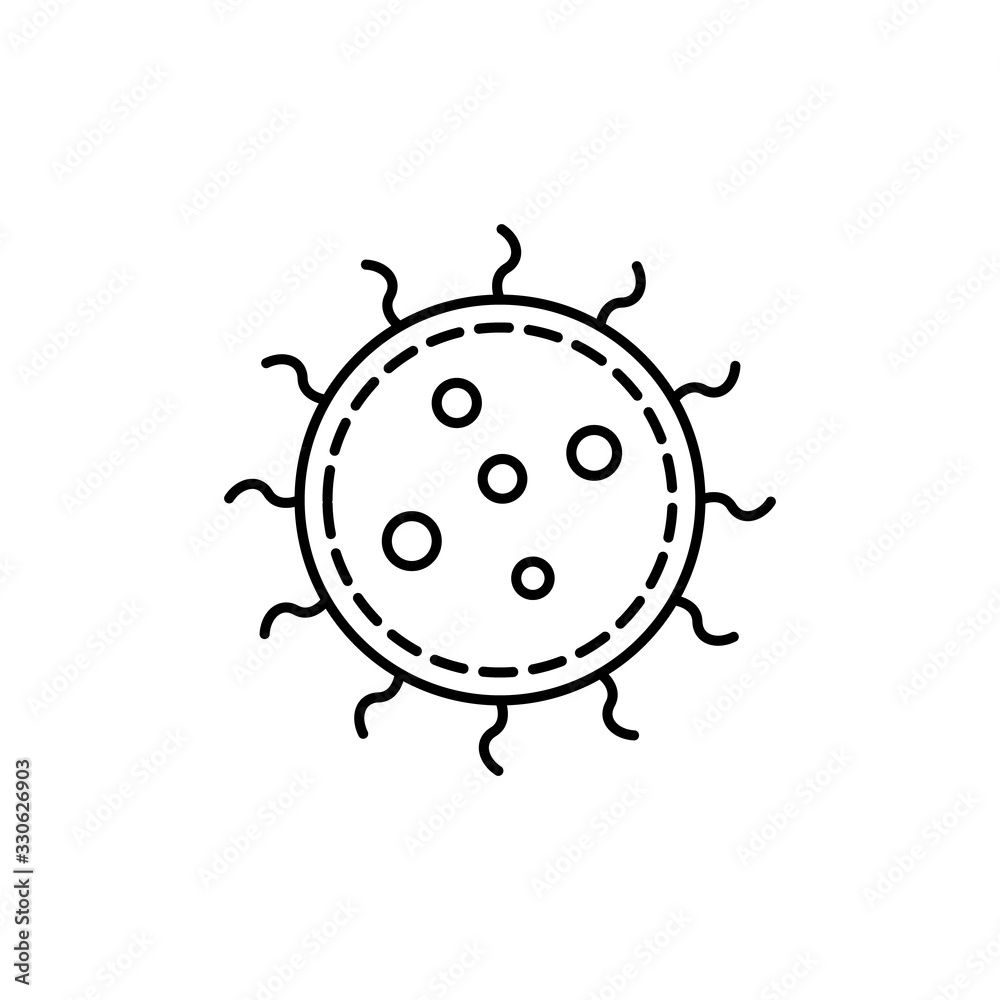 Virus, bacterium icon. Simple line, outline vector elements of epidemic for ui and ux, website or mobile application