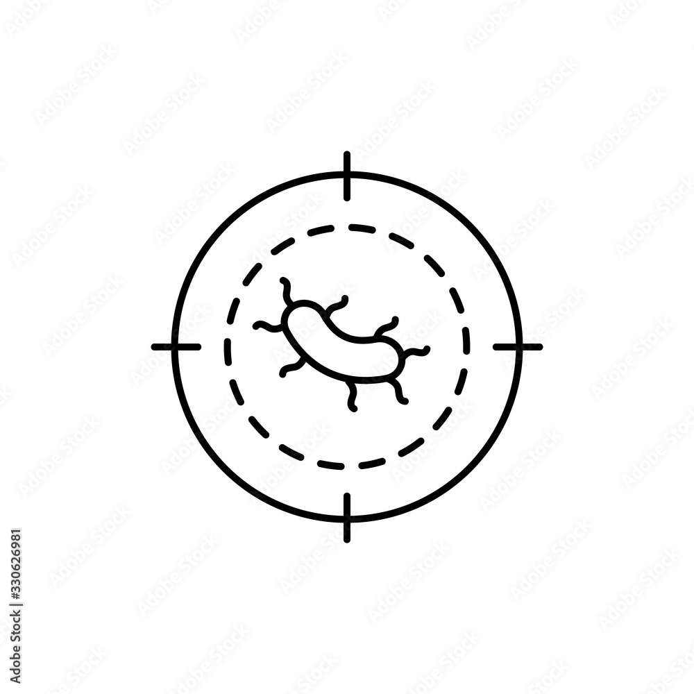 Virus, goal icon. Simple line, outline vector elements of epidemic for ui and ux, website or mobile application Virus, goal icon. Simple line, outline vector elements of epidemic for ui and ux, website or mobile application