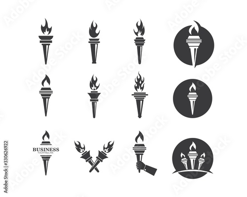 burning torch illustration vector