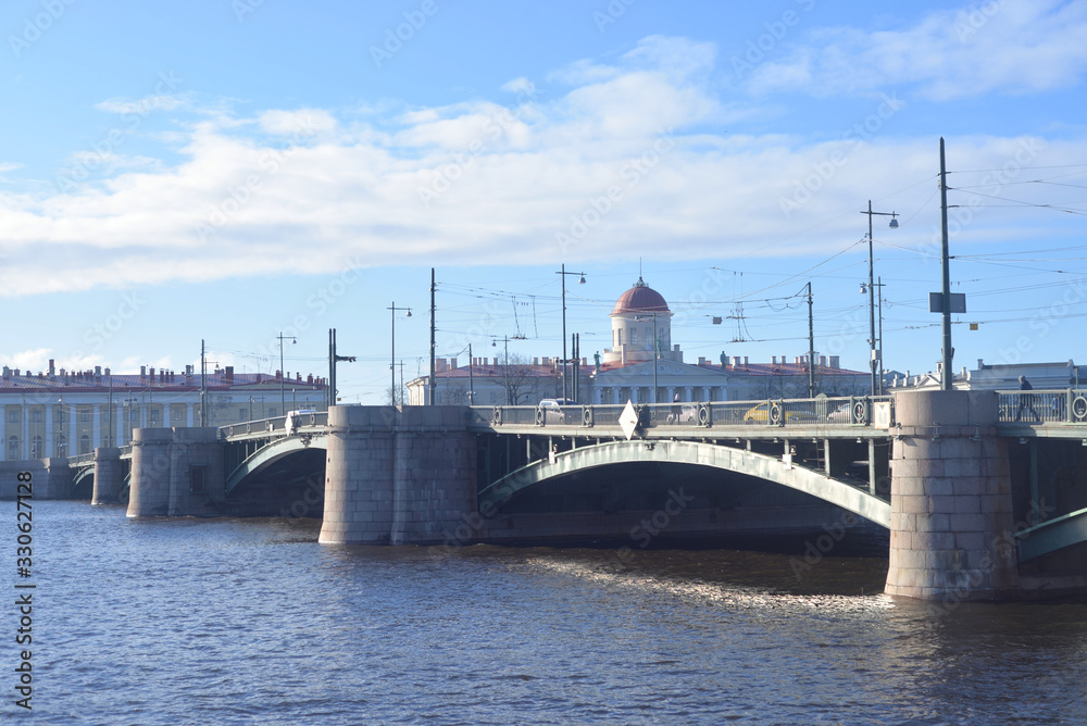 View of the Exchange bridge in St.Petersburg. View of the Exchange bridge in St.Petersburg.