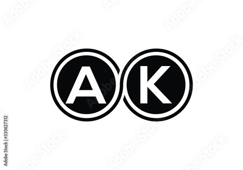 Free Download A K Initial Letter Logo design vector template, Graphic Alphabet Symbol for Corporate Business Identity - GFXLoad