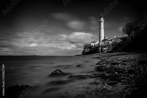 lighthouse at tayport, fife, scotland, uk.