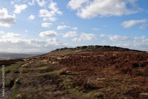 Path leading to Stanage Edge  Derbyshire Peak District England UK