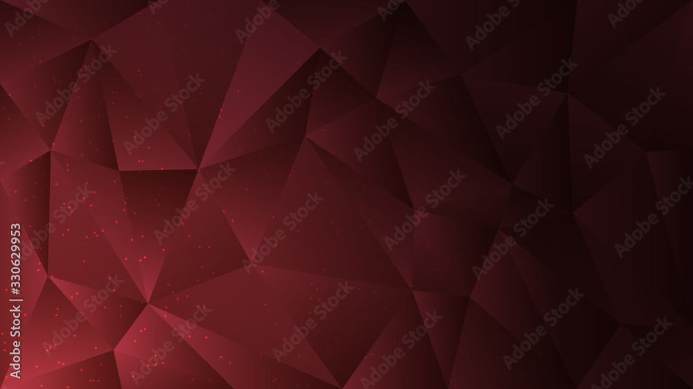 Polygon abstract shapes dots burgundy dark gradient vector background