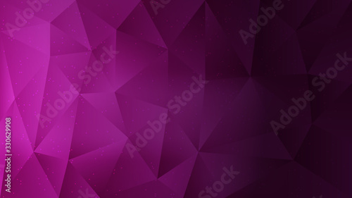 Polygon abstract shapes dots pink dark gradient vector background