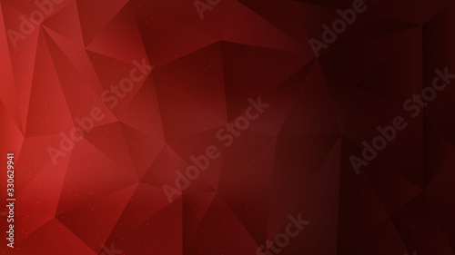 Polygon abstract shapes dots red dark gradient vector background