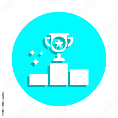 Online marketing, contest badge icon. Simple thin line, outline vector of online marketing icons for ui and ux, website or mobile application