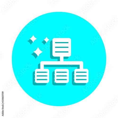 Online marketing, sitemap badge icon. Simple thin line, outline vector of online marketing icons for ui and ux, website or mobile application