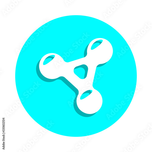 Fidget spinner badge icon. Simple glyph, flat vector of toys icons for ui and ux, website or mobile application