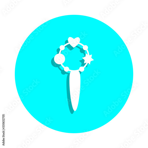 Baby beanbag badge icon. Simple glyph, flat vector of toys icons for ui and ux, website or mobile application