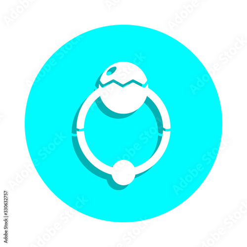 Baby beanbag badge icon. Simple glyph, flat vector of toys icons for ui and ux, website or mobile application