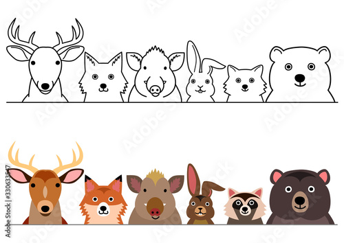 woodland animals border set