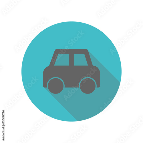 Passenger, car long shadow icon. Simple glyph, flat vector of transport icons for ui and ux, website or mobile application