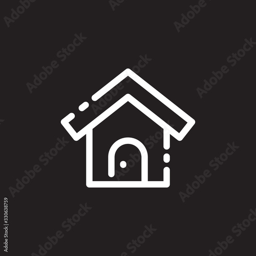 home icon vector . home or house icon isolated on black background