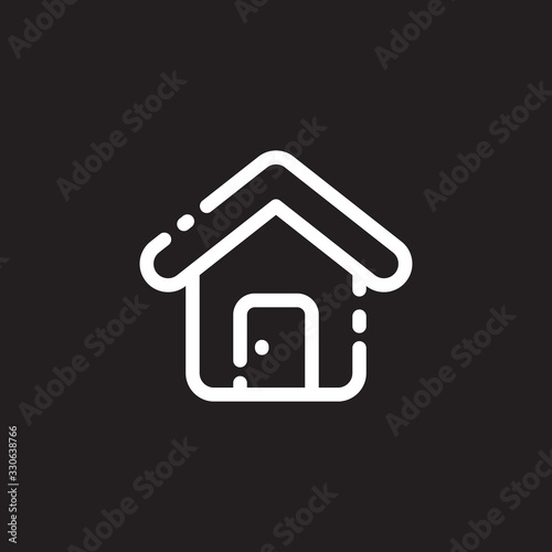 home icon vector . home or house icon isolated on black background