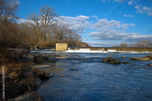 the tenth street dam on the Eel river in logansport Indiana