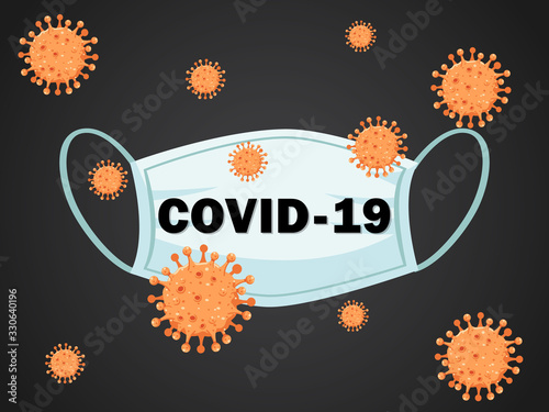 Coronavirus covid-19 protection medical mask. Concept wearing mask for protect cure corona virus