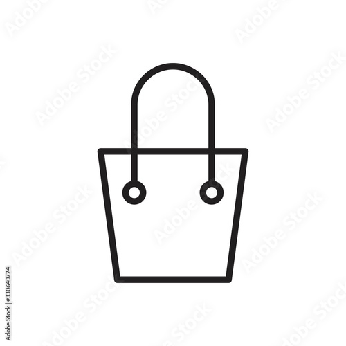 Tote bag icon template black color editable. Tote bag icon symbol Flat vector illustration for graphic and web design.