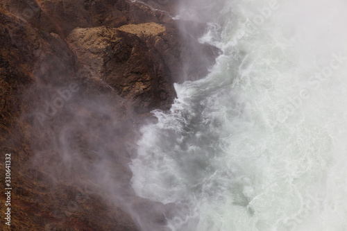 Waves, Mist, and Rock of Lower Falls