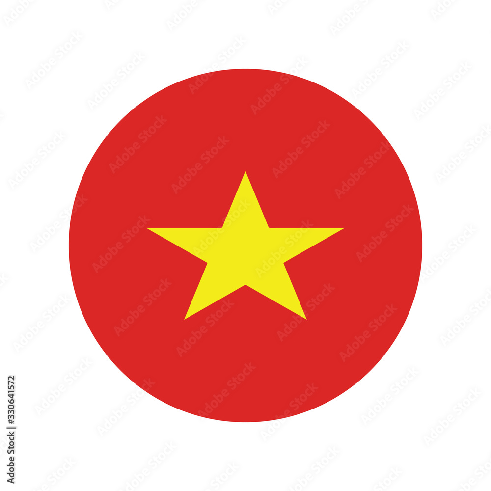 Vietnam flag in glossy round button of icon. flag logo of Vietnam emblem isolated on white background, Vietnam national concept sign, Vector illustration. Vietnam flag in glossy round button of icon. flag logo of Vietnam emblem isolated on white background, Vietnam national concept sign, Vector illustration.