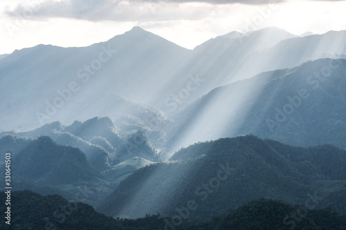 Fototapeta Naklejka Na Ścianę i Meble -  Mountain Landscape Viewpoint in Thailand. Image