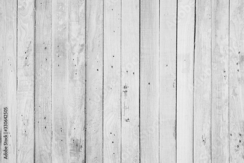 Wood plank white timber texture background. Old wooden wall all have antique cracking furniture painted weathered peeling wallpaper . Vintage table plywood woodwork hardwoods at summer for copy space.