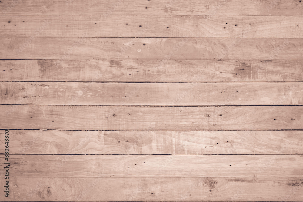 Brown Wood texture background. Wood planks old of table top view and board wooden nature pattern are grain hardwood panel floor. Design timber vintage wall textured material for banner copy space.