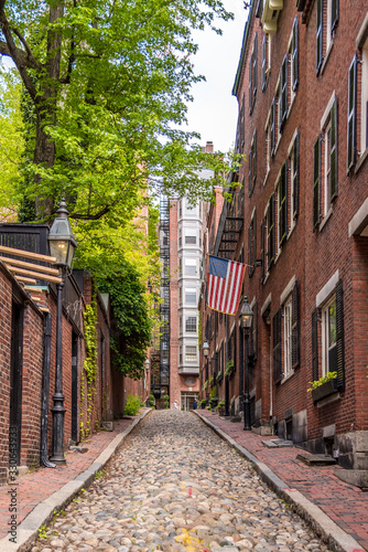 Beautiful view of old Beacon Hill in Boston Massachusetts MA USA © ujjwal