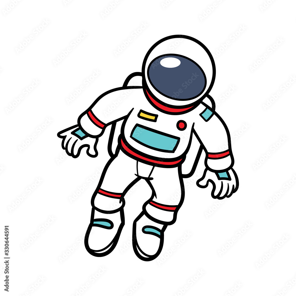 Cartoon Floating Astronaut Vector Illustration Cartoon Floating Astronaut Vector Illustration