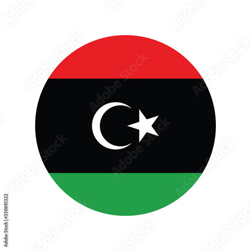 Free Download Libya flag in glossy round button of icon. flag logo of Libya emblem isolated on white background, Libya national concept sign, Vector illustration. - GFXLoad