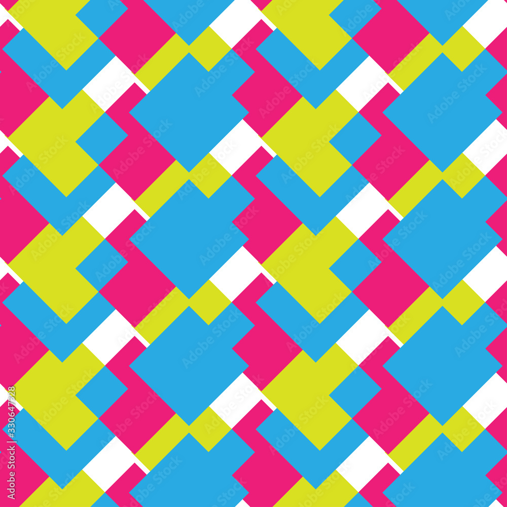 Colorful Geometric Pattern | Abstract Background Vector | Seamless Wallpaper For Interior Design
