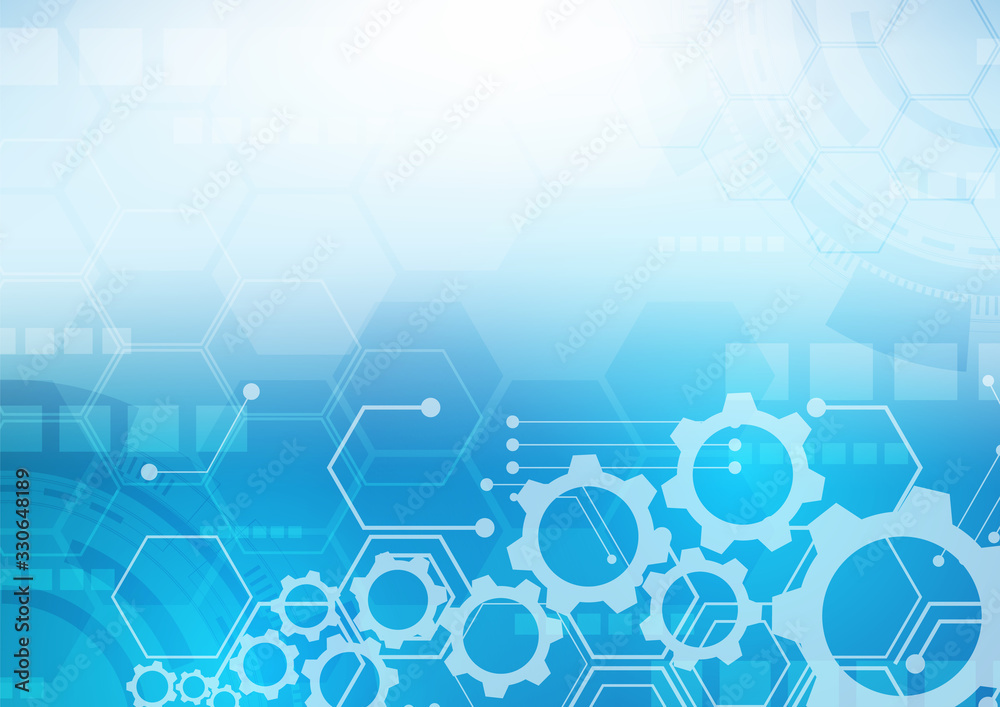 Fototapeta premium hexagon technology background