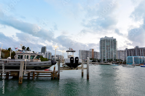 Boats on the Dock over Miami River
