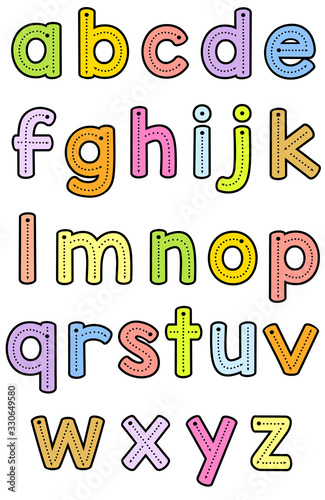 Teacher Font Trace Letter Formation - Lowercase Color