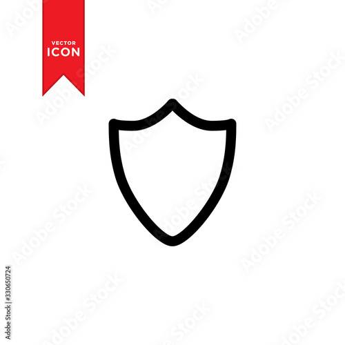  Shield icon vector. Security symbol icon illustration. Flat design style on white background.