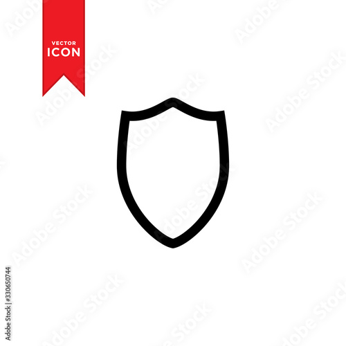  Shield icon vector. Security symbol icon illustration. Flat design style on white background.