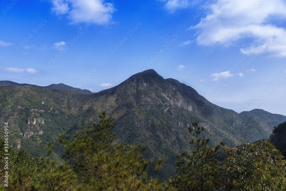 grotesque mountain under the blue sky