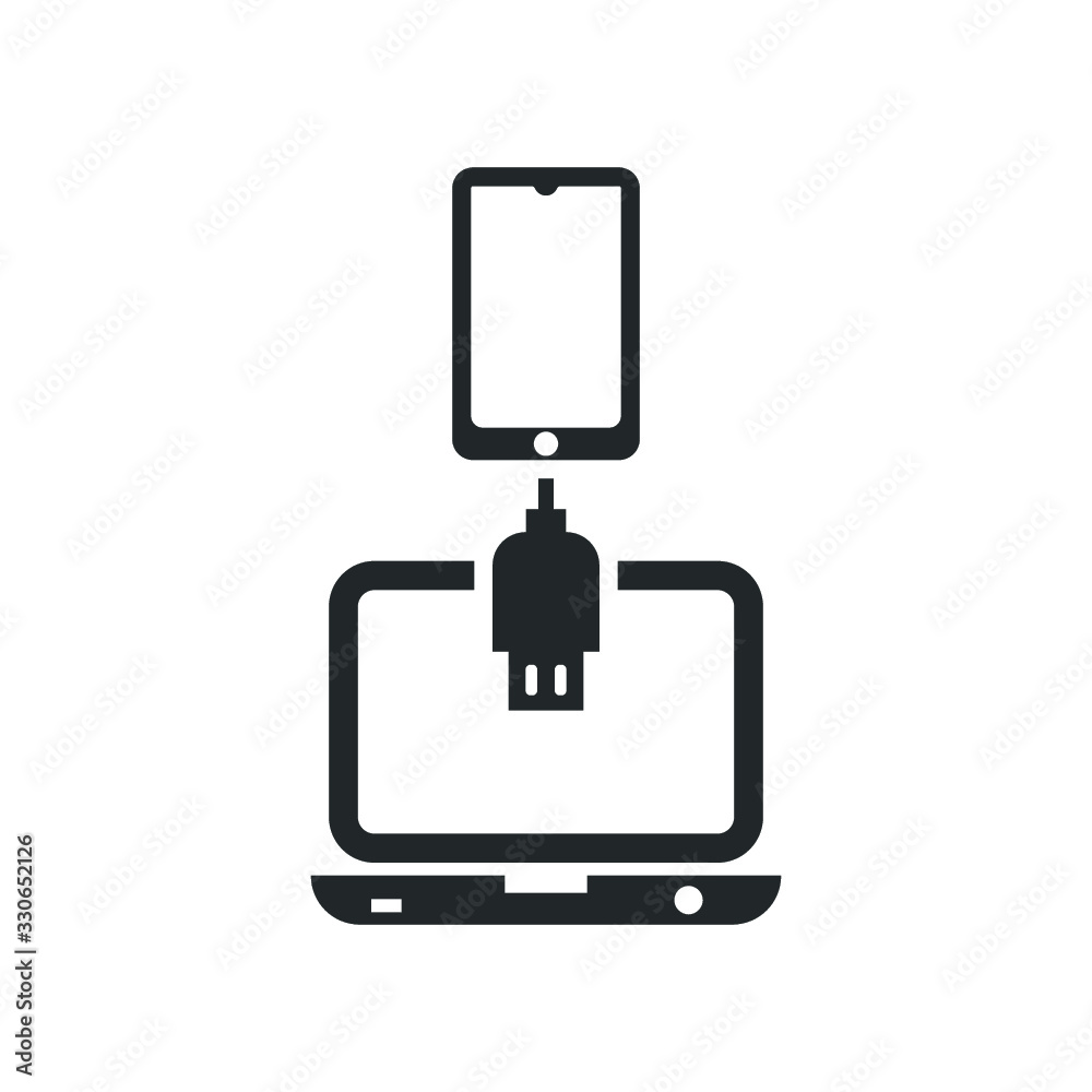 Connect to data cable icon Connect to data cable icon